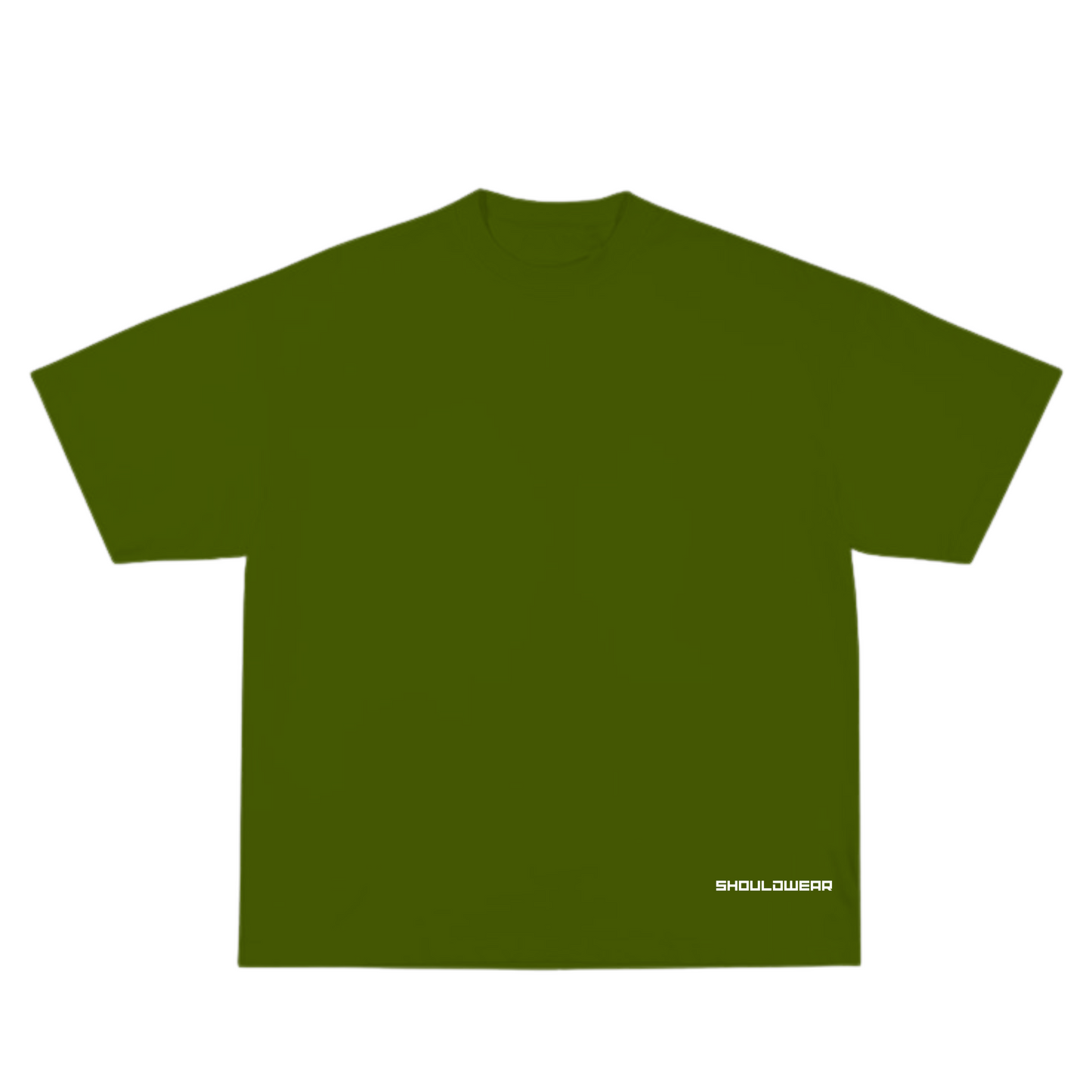 “Miscellaneous Faces” oversized tee (olive green)